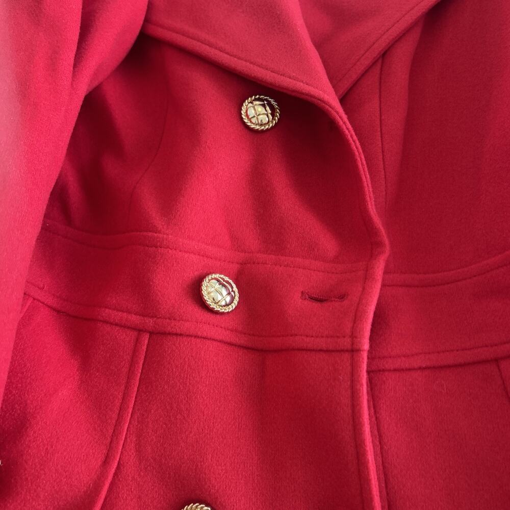 GRACE KARIN Women Lapel Double-Breasted Trench Coat Jacket Teal Red XL / New!! - Picture 10 of 16